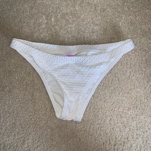 White textured swimsuit bottoms